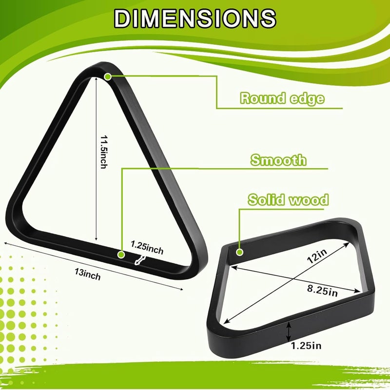 PullCrease 31 Pcs Pool Table Balls Billiard Accessory Kit with 16 Table Balls 1 Triangle Billiard Rack 1 Diamond Holder 12 Rack Cue Chalks 1 Brush for Friend Travel Office Desk Games Bartop - Image 2